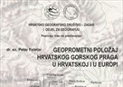 Predavanje "Geoprometni položaj hrvatskog gorskog praga u Hrvatskoj i u Europi"